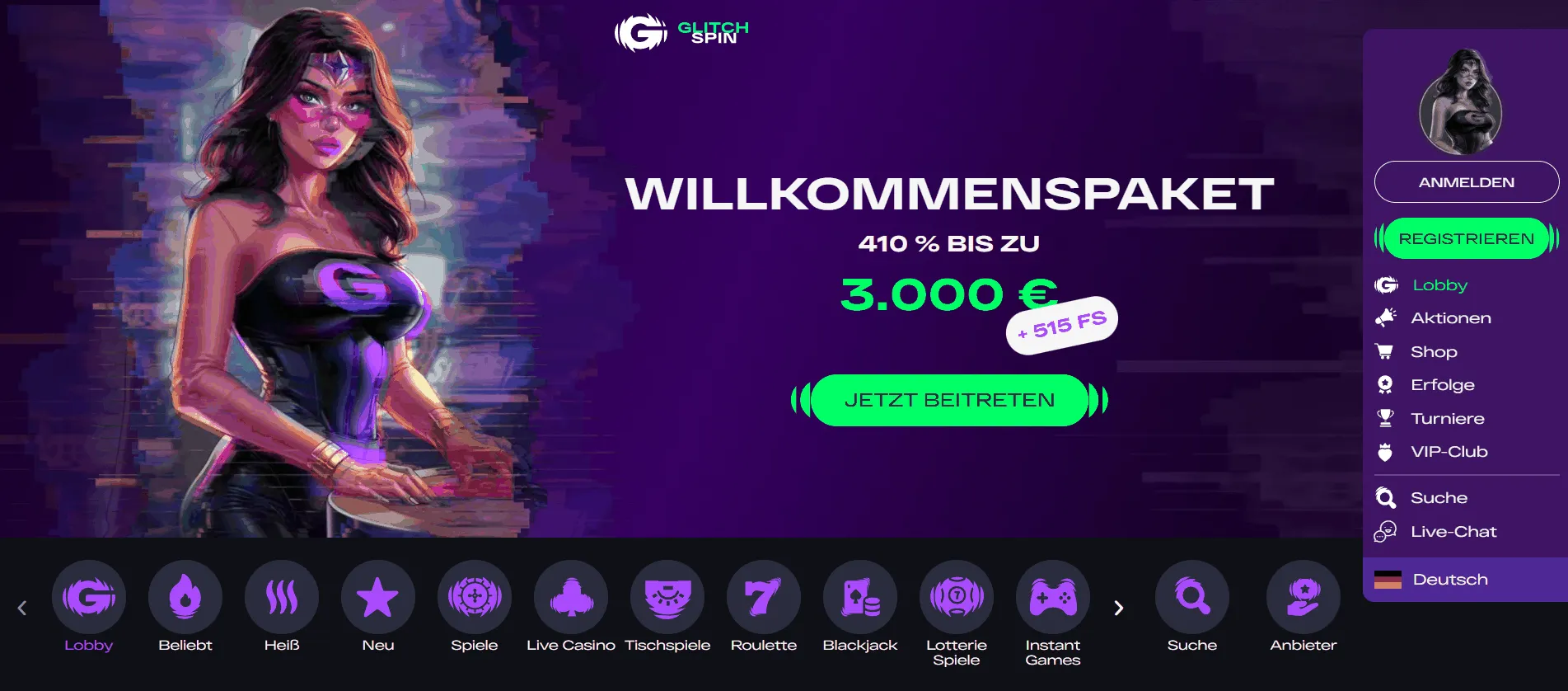 Glitchspin Casino Österreich